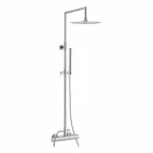 Mosazný sprchový sloup s kulatou ultratenkou sprchovou hlavicí vyrobený v Itálii - Merio Viadurini