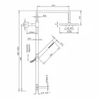 Sprchový sloup z chromované mosazi s ruční sprchou abs vyrobené v Itálii - Selvio Viadurini