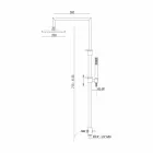 Sprchový sloup z chromované mosazi se sprchovou hlavicí a flexibilní hadicí Made in Italy - Cunio Viadurini