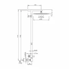 Sprchový sloup z chromované mosazi s ocelovou sprchovou hlavicí Vyrobeno v Itálii - Marlo Viadurini