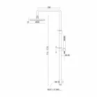 Teleskopický a nastavitelný chromový mosazný sprchový sloup vyrobený v Itálii - Naspo Viadurini