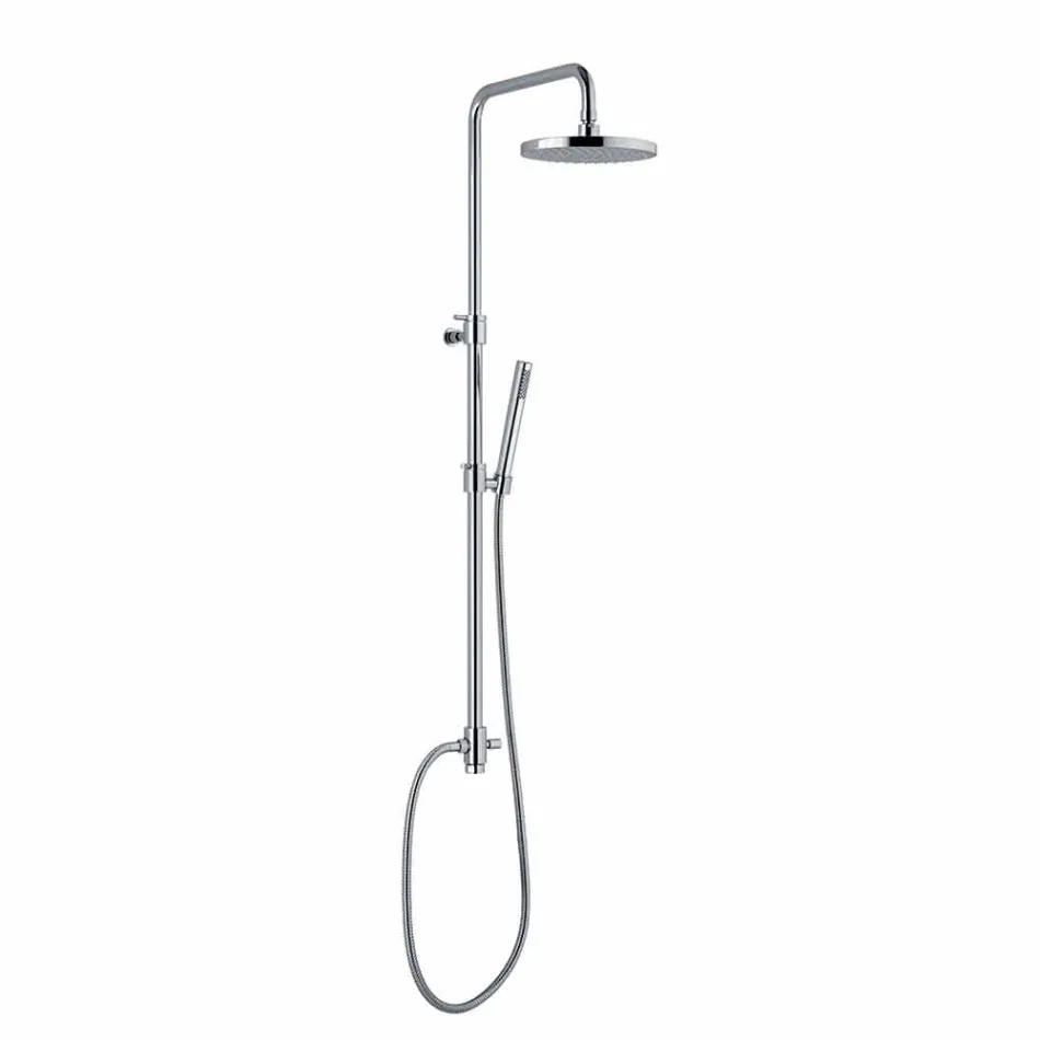 Teleskopický a nastavitelný chromový mosazný sprchový sloup vyrobený v Itálii - Naspo Viadurini