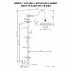 Mosazný sprchový sloup bez směšovače Klasický design vyrobený v Itálii - Yunda Viadurini