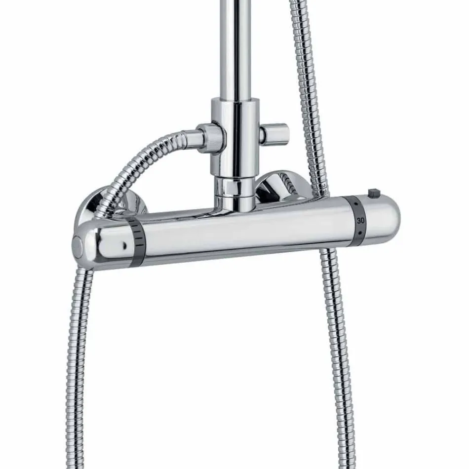 Moderní sprchový sloup v mosazném chromovém provedení vyrobený v Itálii - Gallo Viadurini