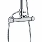 Moderní sprchový sloup v mosazném chromovém provedení vyrobený v Itálii - Gallo Viadurini