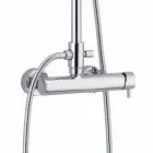 Pákový sprchový sloup v mosazném chromovém provedení Made in Italy - Padula Viadurini