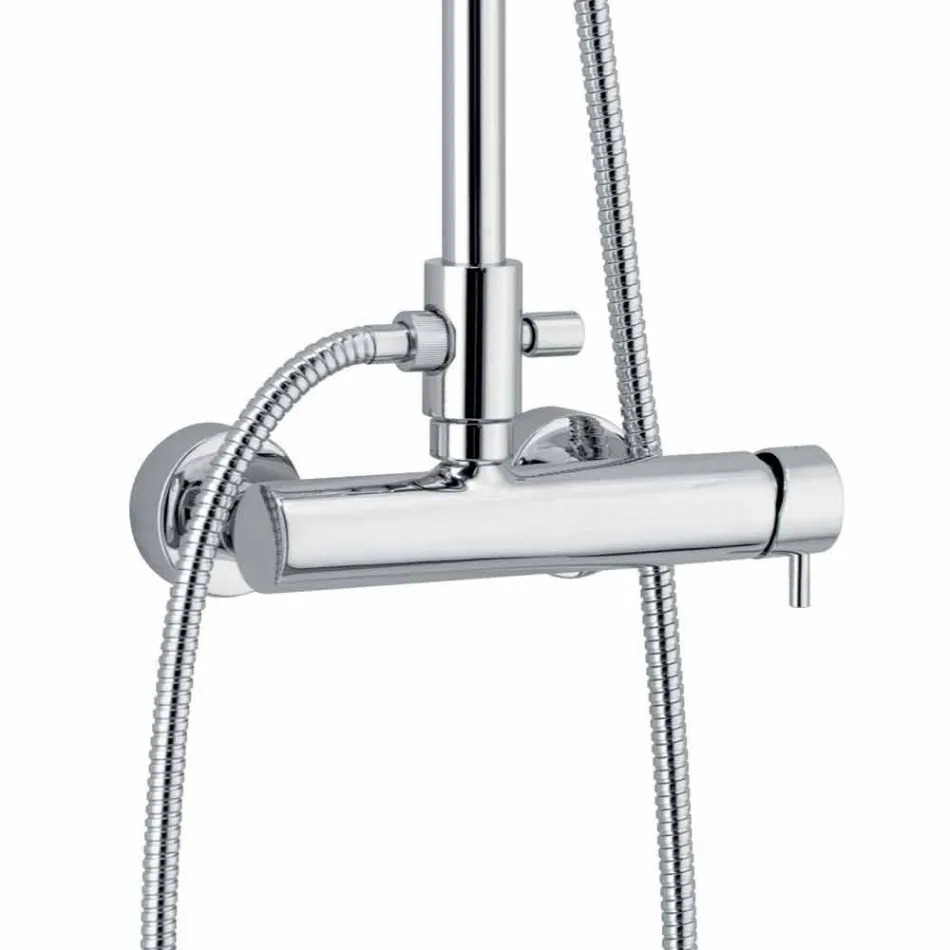 Pákový sprchový sloup v mosazném chromovém provedení Made in Italy - Padula Viadurini