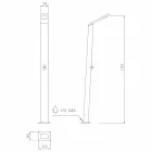 Venkovní solární sprchový sloup z nerezové oceli vyrobený v Itálii - Werner Viadurini