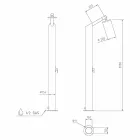Solární zahradní sprchový sloup z černé nerezové oceli vyrobený v Itálii - Werner Viadurini