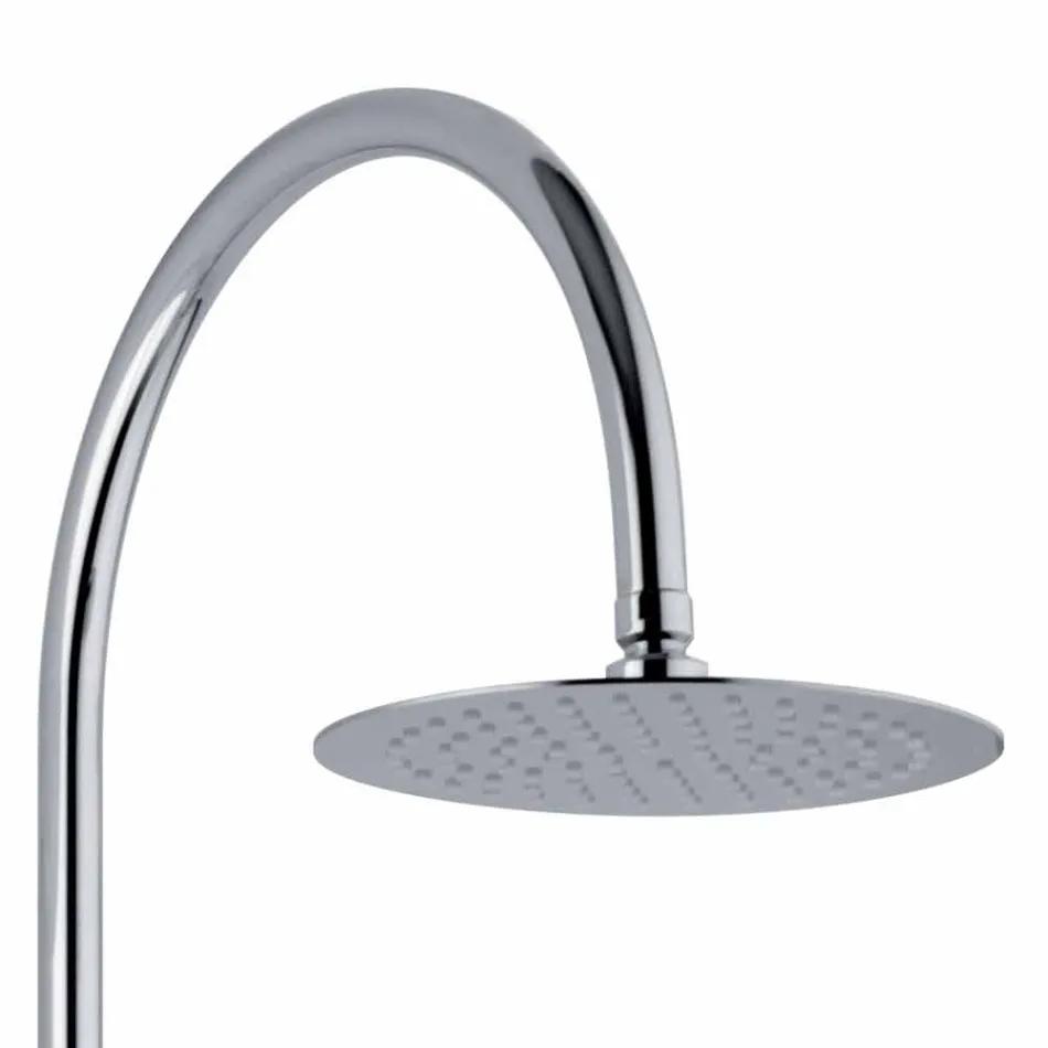 Teleskopický sprchový sloup z mosazi s kulatou sprchovou hlavicí vyrobený v Itálii - Lenio Viadurini