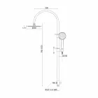 Teleskopický sprchový sloup z mosazi s kulatou sprchovou hlavicí vyrobený v Itálii - Lenio Viadurini