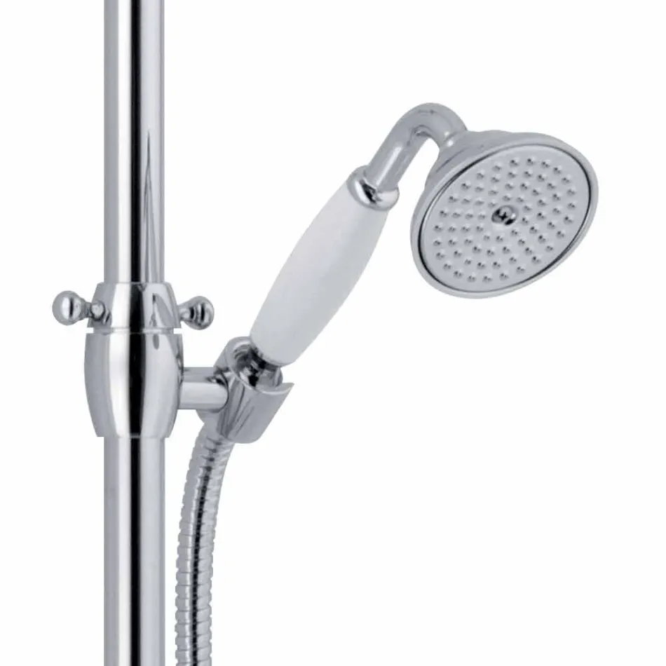 Teleskopický sprchový sloup v mosazném klasickém designu vyrobený v Itálii - Nesto Viadurini