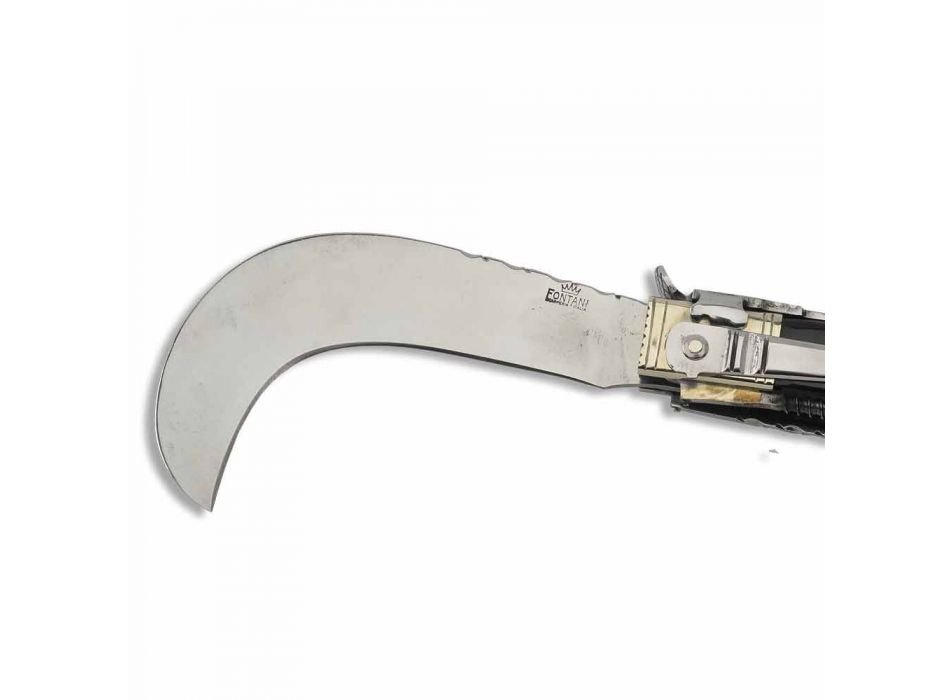Lovecký nůž se starožitným loveckým háčkem vyrobený v Itálii - lov Viadurini