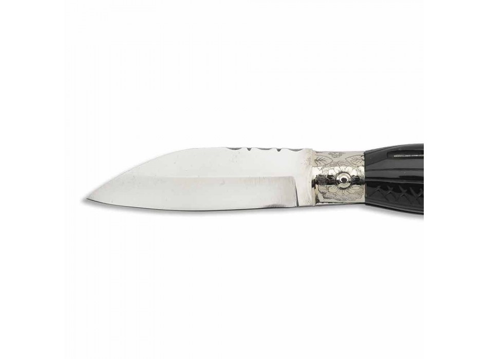 Starožitný kalábrijský nůž se skrytou vidličkou vyrobený v Itálii - Bria Viadurini