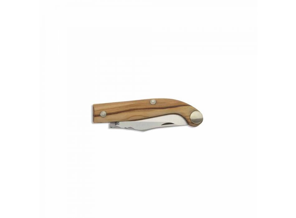 Florentský nůž s rohem nebo dřevěnou rukojetí Vyrobeno v Itálii - Fiora Viadurini