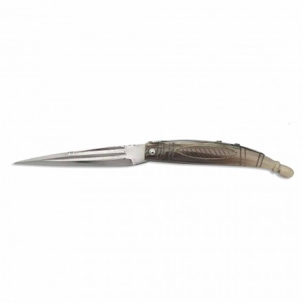 Starověký římský nůž s rukojetí Ox Horn vyrobený v Itálii - Ramon Viadurini