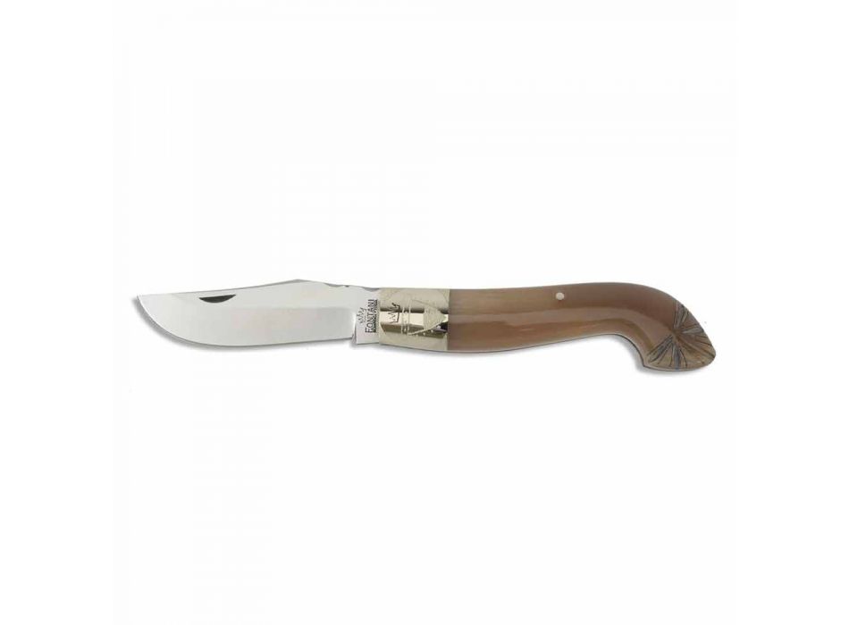 Ručně vyráběný nůž Senese Ghibelline s ocelovou čepelí vyrobený v Itálii - Ghibo Viadurini