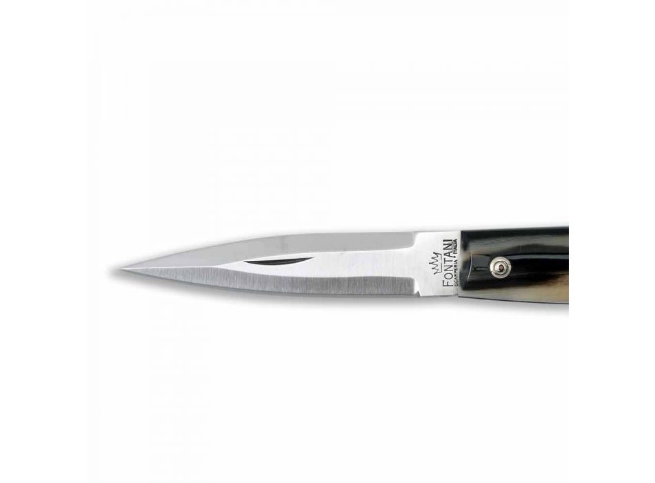 Ručně vyráběný nůž Tre Pianelle s ozdobným prstenem vyrobený v Itálii - Pianella Viadurini