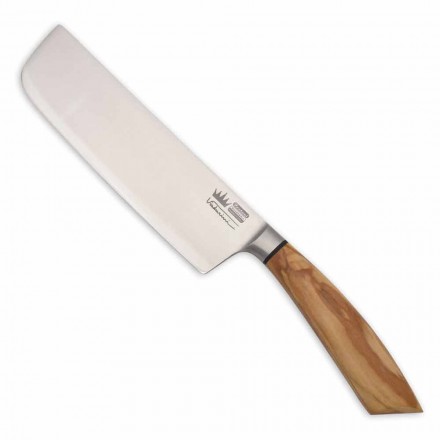 Nůž Usuba s 16 cm ocelovou čepelí ručně vyrobený v Itálii - Dedolo Viadurini