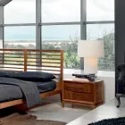 Dresser 2 dřevěné šuplíky moderní design pevné ořech, Nino Viadurini