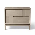 Dresser 2 dřevěné šuplíky moderní design pevné ořech, Nino Viadurini