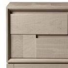 Dresser 2 dřevěné šuplíky moderní design pevné ořech, Nino Viadurini