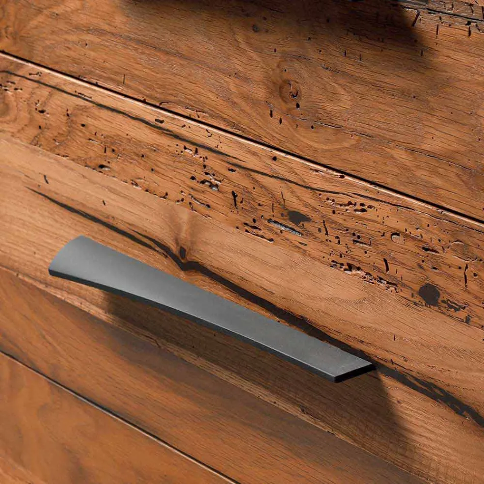 Dresser 3 zásuvky vlašský ořech moderní design, L 131 x Š 55 x H 80 cm, Sandro Viadurini