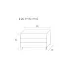 Komoda se 3 zásuvkami z lakované dřevotřísky - Gemelli Viadurini