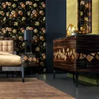 Designový ebenový dřevěný komoda 4Cassetti Grilli Zarafa vyrobený v Itálii Viadurini