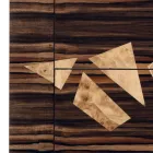 Designový ebenový dřevěný komoda 4Cassetti Grilli Zarafa vyrobený v Itálii Viadurini