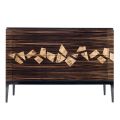 Designový ebenový dřevěný komoda 4Cassetti Grilli Zarafa vyrobený v Itálii