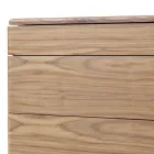 Skříň z masivního dřeva a designová kůže Grilli York vyrobená v Itálii Viadurini