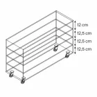 Výzdoba na šaty ze skla a šest zásuvek z bílého dřeva vyrobených v Itálii - Ganzo Viadurini