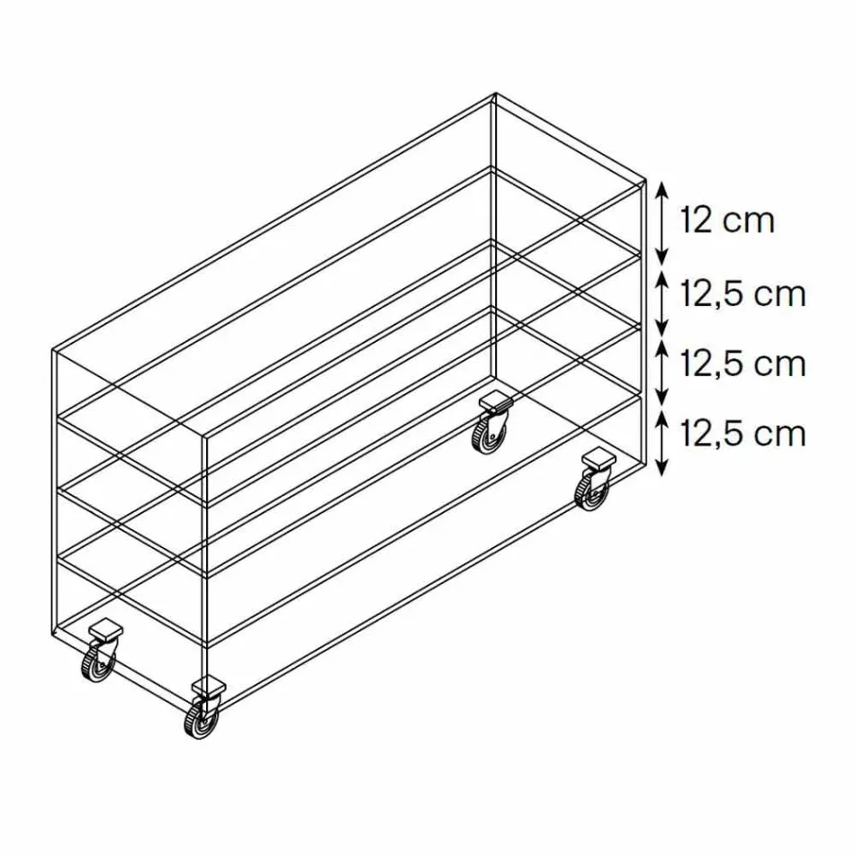 Výzdoba na šaty ze skla a šest zásuvek z bílého dřeva vyrobených v Itálii - Ganzo Viadurini