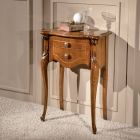 Klasický noční stolek se 2 zásuvkami z ořechového dřeva Bassano Made in Italy - Commodo Viadurini