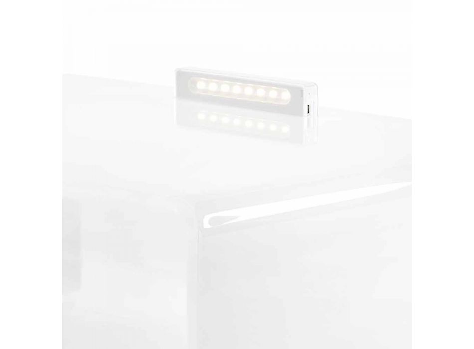 Noční stolek s bílým LED světla svítí dotykové Adelia Viadurini