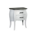 Dvoubarevný noční stolek v pudrové a nošené bílé Made in Italy - Mantis