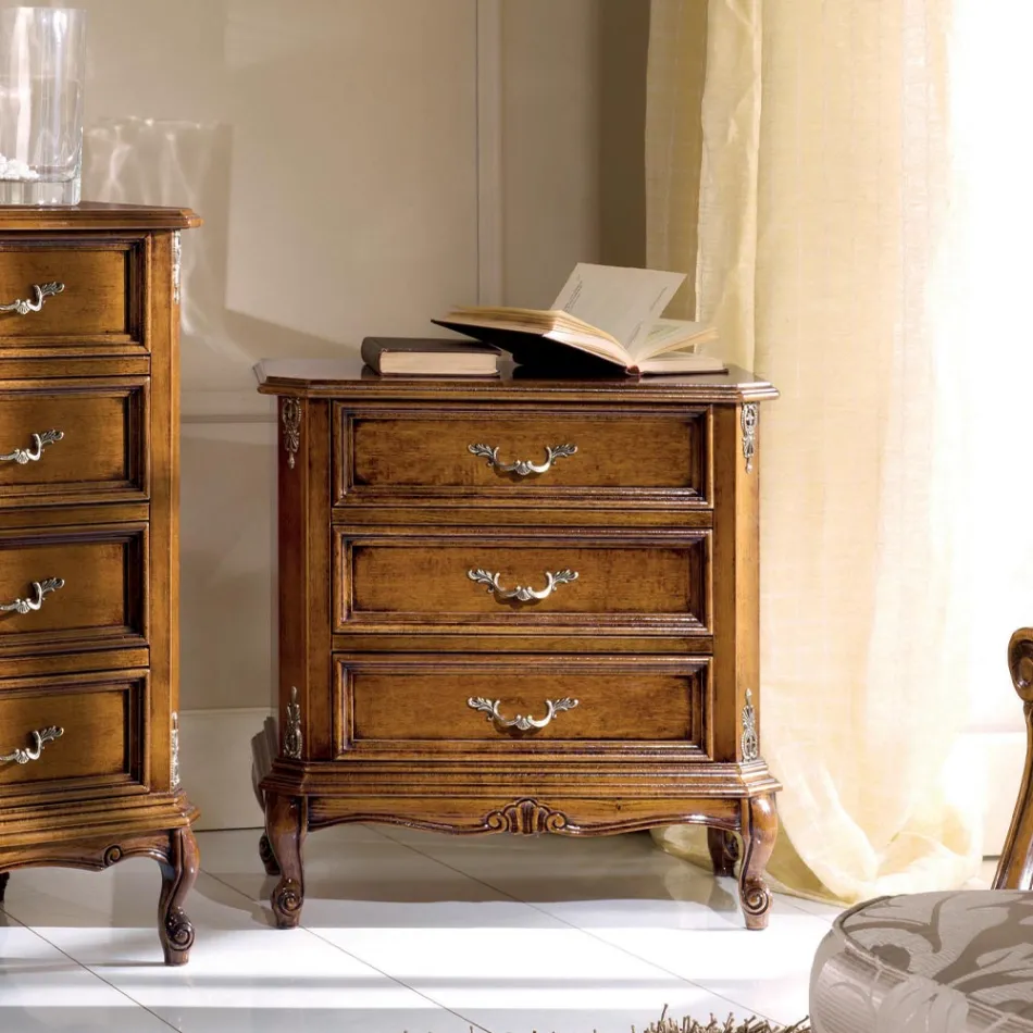 Ložnice z ořechového dřeva 3 zásuvky Made in Italy - Richard Viadurini