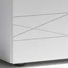 Noční stolek s 1 zásuvkou z lakované dřevotřísky - Leone Viadurini