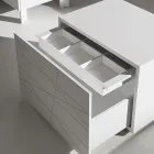 Noční stolek s 1 zásuvkou z lakované dřevotřísky - Leone Viadurini