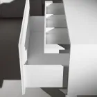 Noční stolek s 1 zásuvkou z lakované dřevotřísky - Leone Viadurini