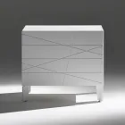 Noční stolek s 1 zásuvkou z lakované dřevotřísky - Leone Viadurini