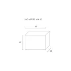 Noční stolek s 1 zásuvkou z lakované dřevotřísky - Leone Viadurini