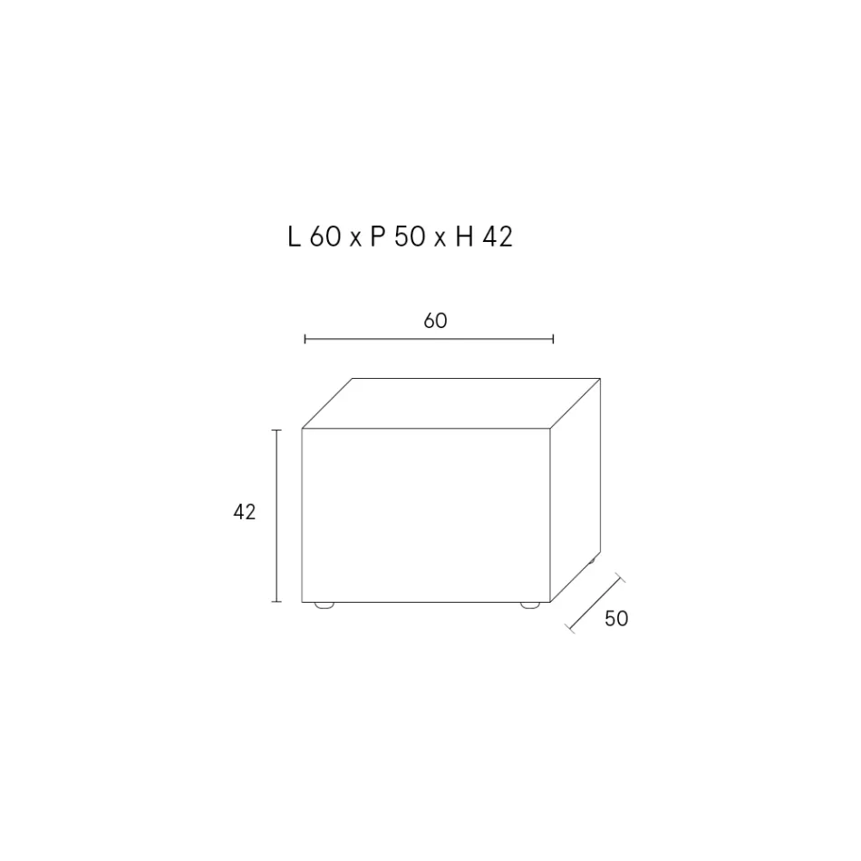 Noční stolek s 1 zásuvkou z lakované dřevotřísky - Leone Viadurini