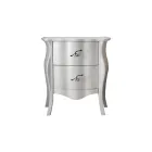 Noční stolek se 2 zásuvkami z lipové laťovky Made in Italy - Babaevo Viadurini