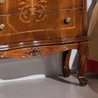 Noční stolek se 3 zásuvkami z ořechového dřeva Bassano Made in Italy - Luxus Viadurini