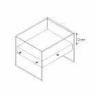 Noční stolek s moderním designem z extra čirého skla Vyrobeno v Itálii - tajné Viadurini