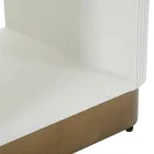 Dřevěný noční stolek zdobený reliéfními liniemi se zásuvkou a policí - Rachel Viadurini