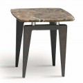 Mramorový noční stolek s dřevěnou konstrukcí, vysoká kvalita vyrobená v Itálii - Raise
