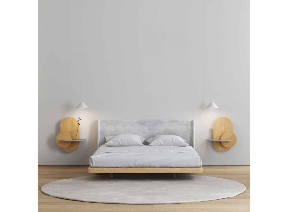 Noční stolek z překližky složený ze 3 modulárních panelů moderního designu - Zita Viadurini